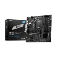 Материнская плата MSI PRO B760M-P DDR4 LGA1700 4xDDR4 4xSATA3 RAID 2xM.2 HDMI DP mATX