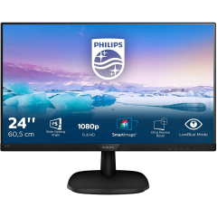 Монитор 23,8" PHILIPS 243V7QJABF (00/<wbr>01) IPS 4мс 250кдм 1000:1 1xD-Sub 1xHDMI 1xDP 2x2W
