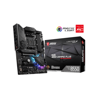 Материнская плата MSI MPG B550 GAMING PLUS AM4 4xDDR4 6xSATA3 RAID 2xM.2 HDMI DP ATX - Metoo (1)