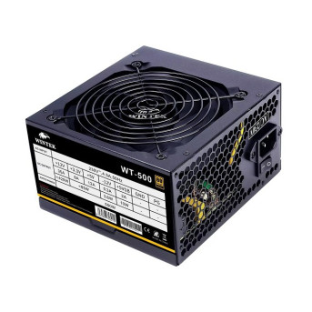 Блок питания Wintek WT-500, 500W, APFC, 20+4, 1*P8 (4+4), 2*P6+2, 4*SATA, 4*MOLEX, 80+ Bronze, black - Metoo (1)