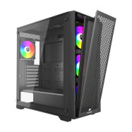 Корпус Wintek Andromeda MAX P193-M-B TG, ATX, USB 2*3.0/1*2.0, HD+Mic, 0,5mm, 4*12cm RGB, Black