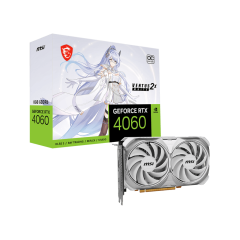 Видеокарта MSI GeForce RTX 4060 VENTUS 2X WHITE 8G OC, 8G GDDR6 128-bit HDMI 3xDP