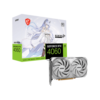 Видеокарта MSI GeForce RTX 4060 VENTUS 2X WHITE 8G OC, 8G GDDR6 128-bit HDMI 3xDP - Metoo (1)