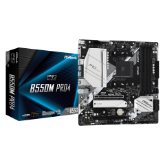 Материнская плата ASRock B550M PRO4 AM4 4xDDR4 6xSATA3 2xM.2 D-Sub HDMI mATX