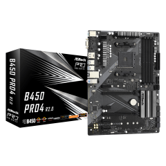 Материнская плата ASRock B450 PRO4 R2.0 AM4 4xDDR4 6xSATA3 1xUM.2 1xM.2 D-Sub+HDMI+DP ATX