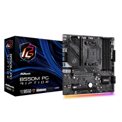 Материнская плата ASRock B550M PG RIPTIDE AM4 4xDDR4 4xSATA3 2xM.2 HDMI DP mATX