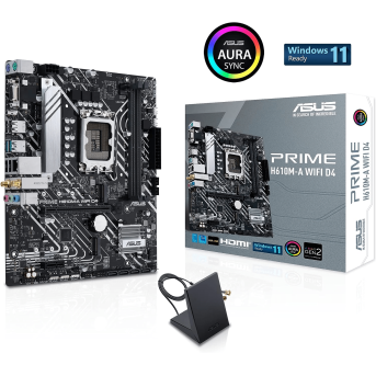Материнская плата ASUS PRIME H610M-A WIFI D4, LGA1700 2xDDR4 4xSATA3 2xM.2 D-Sub HDMI DP mATX - Metoo (1)