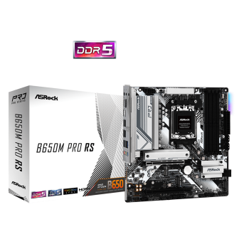 Материнская плата ASRock B650M PRO RS AM5 4xDDR5 4xSATA3 3xM.2 HDMI DP mATX - Metoo (1)
