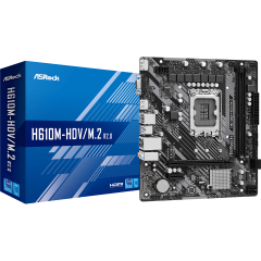 Материнская плата ASRock H610M-HDV/<wbr>M.2 R2.0 LGA1700 2xDDR4 4xSATA M.2 D-Sub HDMI DP mATX