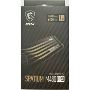Твердотельный накопитель 1000Gb SSD MSI SPATIUM M480 PRO PCIe NVMe R7400Mb/s W6000MB/s SPATIUM M480