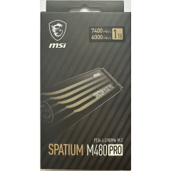 Твердотельный накопитель 1000Gb SSD MSI SPATIUM M480 PRO PCIe NVMe R7400Mb/<wbr>s W6000MB/<wbr>s SPATIUM M480