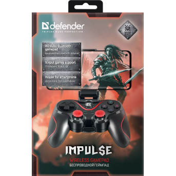 Геймпад Defender Impulse, 12 кнопок, 4-поз джойстик, 2 D-Pad, Bluetooth, Li-ion, USB - Metoo (19)
