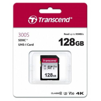 Карта памяти SD 128GB Class 10 U3 Transcend TS128GSDC300S - Metoo (3)