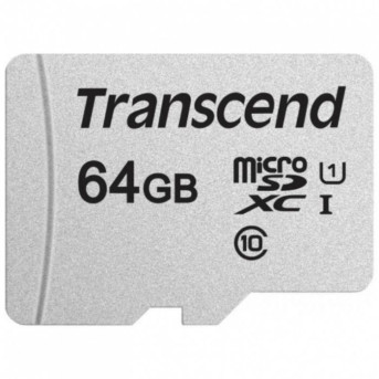Карта памяти MicroSD 64GB Class 10 U1 Transcend TS64GUSD300S-A - Metoo (2)