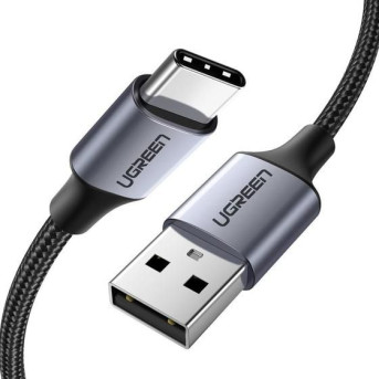 Кабель UGREEN US288 USB-A 2.0 to USB-C Cable Nickel Plating Aluminum Braid 2m (Black) - Metoo (3)