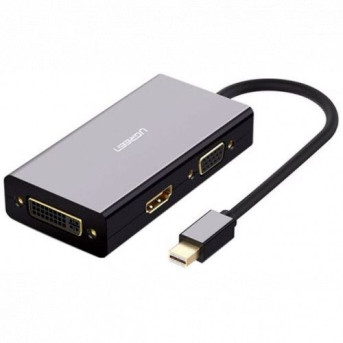 Конвертер Ugreen MD114 Mini DP To HDMI/ VGA/ DVI(24+1) Converter Black, 20418 - Metoo (3)