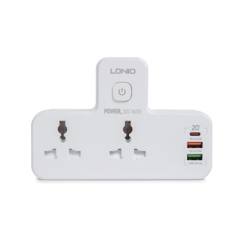 Сетевой фильтр LDNIO Universal SC2311 2 розетки 2*USB быстрой зарядки PD/<wbr>QC 1 USB-C/<wbr>A - Metoo (5)