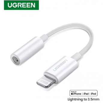Адаптер UGREEN US212 Lightning to 3.5mm Headphone Jack Adapter, 30759 - Metoo (2)