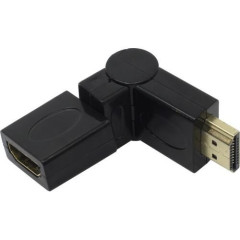 Переходник HDMI <-> HDMI Cablexpert A-HDMI-FFL2, 19F/<wbr>19M, вращающийся на 180 град, золотые разъемы