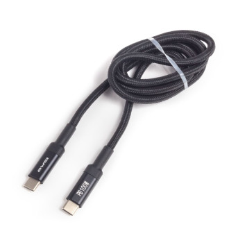 Интерфейсный кабель Awei Type-C to Type-C CL-117T 100W 5A 1m Чёрный - Metoo (5)