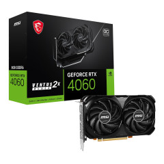 Видеокарта MSI GeForce RTX 4060 VENTUS 2X BLACK 8G OC, 8G GDDR6 128-bit HDMI