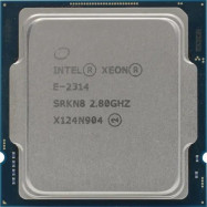 Процессор Intel Server 4-Core Xeon E-2314 (2.80 GHz, 8M Cache, LGA1200) tray