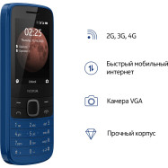 Мобильный телефон Nokia 225 DS BLUE (16QENL01A01)
