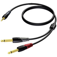 Кабель PROCAB CLA713/3 mJack-2Jack 6.3мм 3м