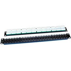 Hyperline PP3-19-24-8P8C-C5E-110D Патч-панель 19", 1U, 24 порта RJ-45, категория 5e, Dual IDC, ROHS