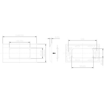 Hyperline FP-2M45-1-WH Лицевая панель 80х148 мм для 4-х модулей 45х22.5 мм (аналогов Mosaic) - Metoo (2)