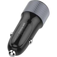 Автомобильное зарядное устройство LDNIO C510Q 2*USB（A,C) Lightning Чёрный