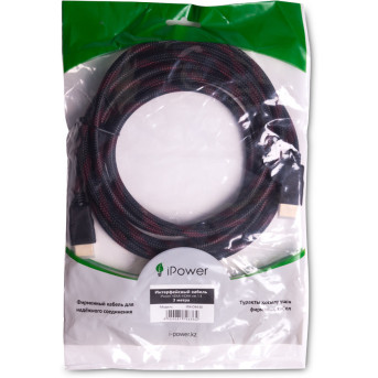 Кабель интерфейсный iPower HDMI-HDMI ver.1.4 3м - Metoo (3)