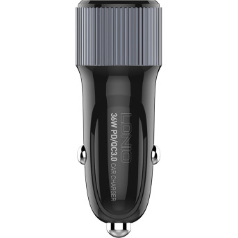 Автомобильное зарядное устройство LDNIO C510Q 2*USB（A,C) Type-C Чёрный - Metoo (1)