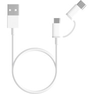 Интерфейсный кабель Xiaomi 30cm MICRO USB and Type-C Белый