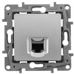 Информационная розетка RJ45 категория 5 UTP Legrand 672441 Etika алюминий