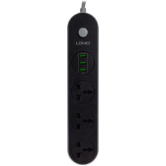 Сетевой фильтр LDNIO Universal SC3301 3 розетки 3*USB 5V/<wbr>3.4A Портов 1,6м