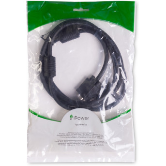 Кабель интерфейсный iPower VGA 15M/<wbr>15M 1.8м - Metoo (3)