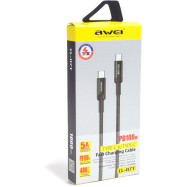 Интерфейсный кабель Awei Type-C to Type-C CL-117T 100W 5A 1m Чёрный