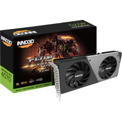 Видеокарта Inno3D GeForce RTX4070 Twin X2, 12G GDDR6X 192-bit N40702-126X-185252N