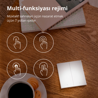 Настенный беспроводной выключатель двухклавишный Xiaomi Aqara H1 (WRS-R02) - Metoo (26)