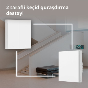 Настенный беспроводной выключатель двухклавишный Xiaomi Aqara H1 (WRS-R02) - Metoo (56)