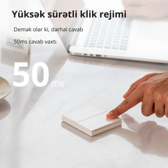 Настенный беспроводной выключатель двухклавишный Xiaomi Aqara H1 (WRS-R02) - Metoo (32)