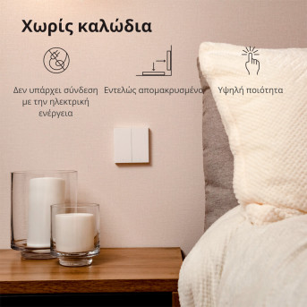 Настенный беспроводной выключатель двухклавишный Xiaomi Aqara H1 (WRS-R02) - Metoo (21)