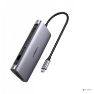 Конвертер Ugreen CM179 USB-C To 3*USB 3.0 A+HDMI+VGA+RJ45 Gigabit+SD/TF+PD Converter, 40873