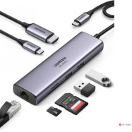 Хаб UGREEN CM512 USB-C Multifunction Adapter with Ethernet Interface 60515