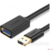 Кабель UGREEN US129 USB 3.0 Extension Male Cable 1.5m (Black), 30126