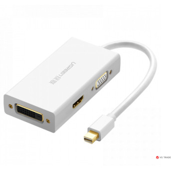 Конвертер Ugreen MD114 Mini DP To HDMI/ VGA/ DVI(24+1) Converter Black, 20418 - Metoo (1)