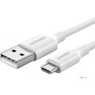 Кабель Ugreen US289 Micro USB Male To USB 2.0 A  Male Cable 1M (White), 60141