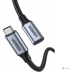Кабель UGREEN US372 USB-C Male to USB-C  Cable 1m (Dark gray) 30205