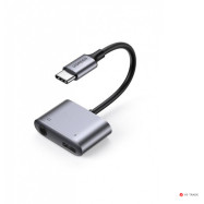 Адаптер Ugreen CM231 Type C Male To 3.5mm Audio+ Type C Female Adapter With Chip, 60164